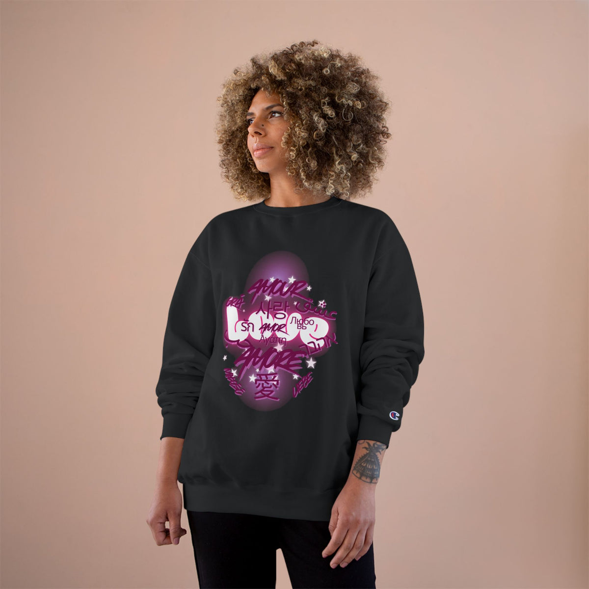 Amour – Love in Different Languages Crewneck Sweatshirt