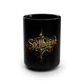 Spellbound Black Glossy Mug – Fantasy Gold Lettering
