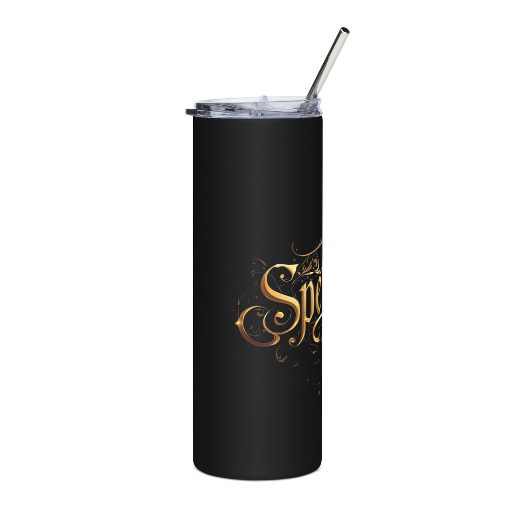 Spellbound 20oz Stainless Tumbler — Gold Script Magic Travel Cup
