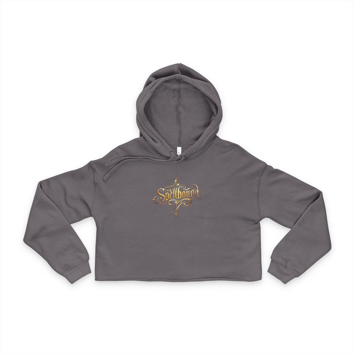Spellbound Crop Hoodie – Fantasy Gold Lettering, Magical & Cozy