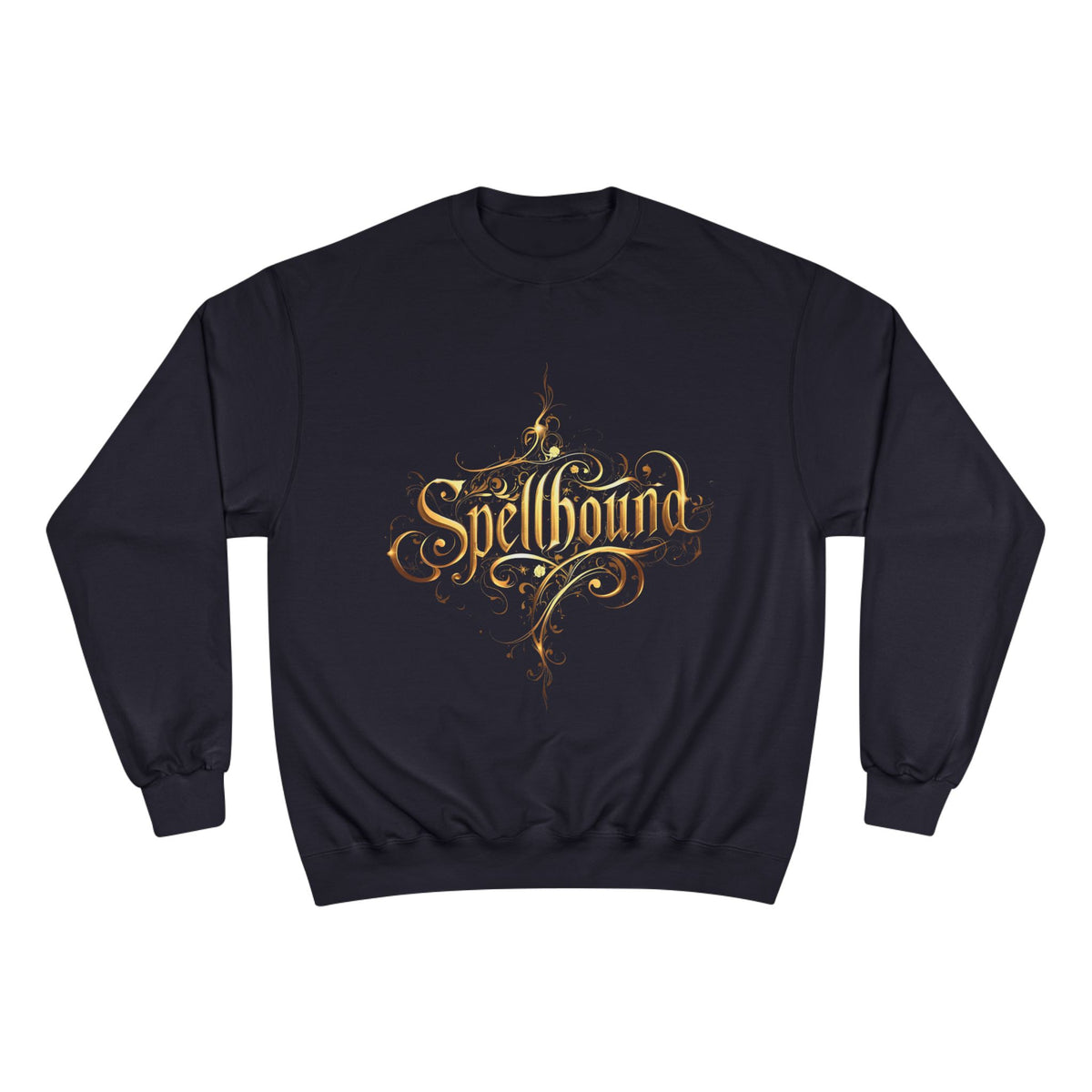 Spellbound Crewneck Sweatshirt — Magical Gold Script Champion Sweatshirt