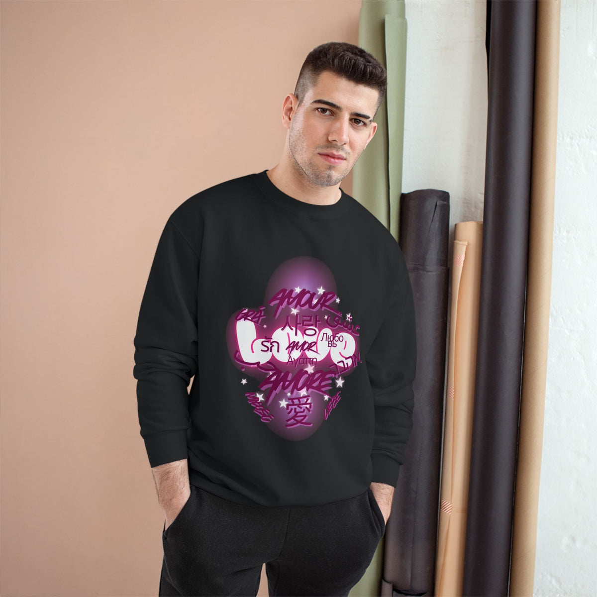 Amour – Love in Different Languages Crewneck Sweatshirt