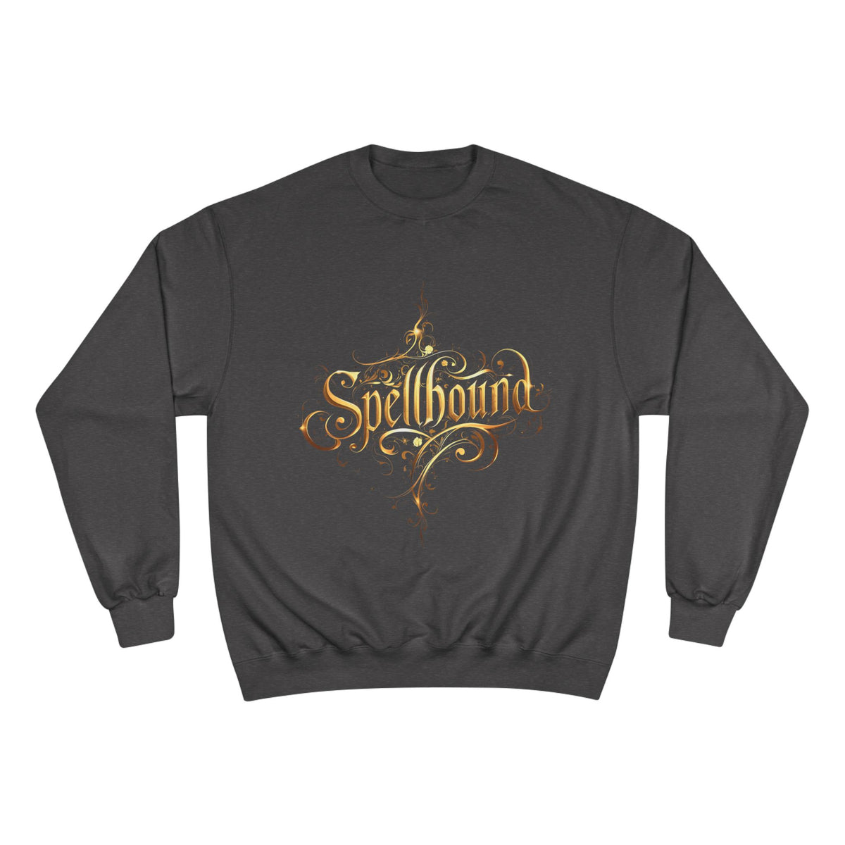 Spellbound Crewneck Sweatshirt — Magical Gold Script Champion Sweatshirt