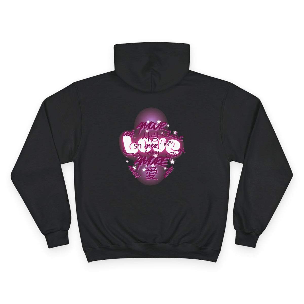 Amour – Love in Different Languages Champion Hoodie