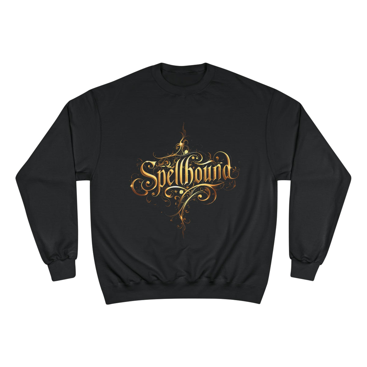 Spellbound Crewneck Sweatshirt — Magical Gold Script Champion Sweatshirt