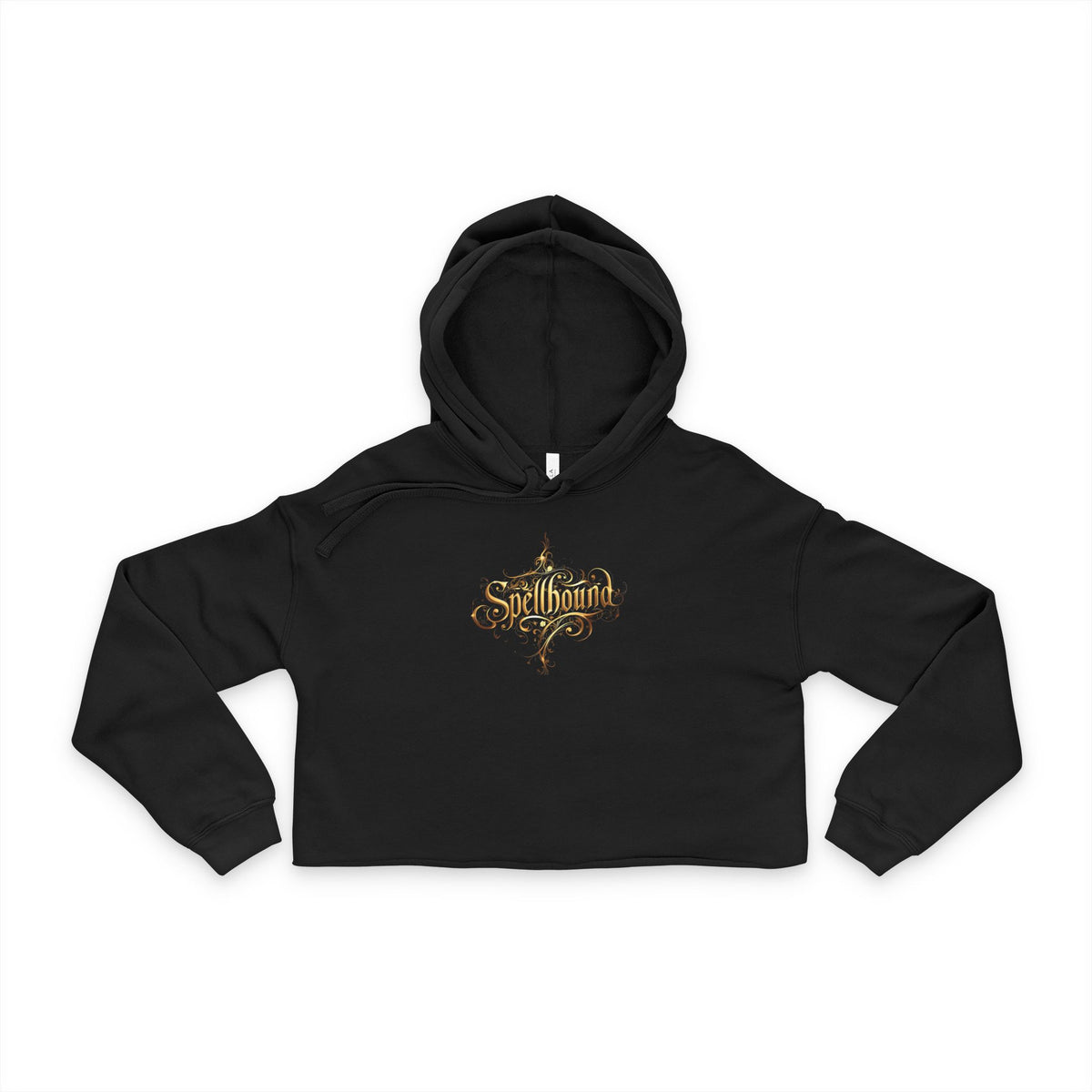 Spellbound Crop Hoodie – Fantasy Gold Lettering, Magical & Cozy