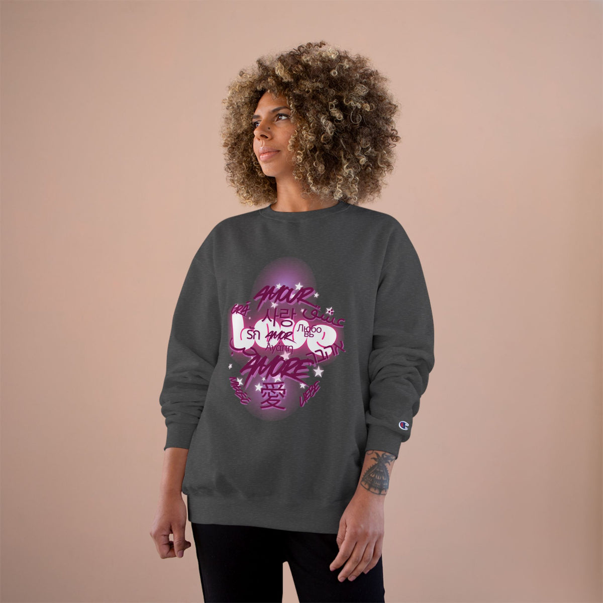 Amour – Love in Different Languages Crewneck Sweatshirt